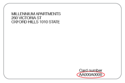 An example of the back of a QLD driver licence that shows the Card number circled.