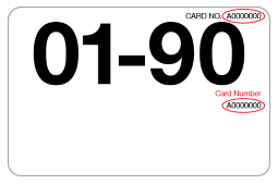 An example of the back of a VIC driver licence that shows the Card number circled.
